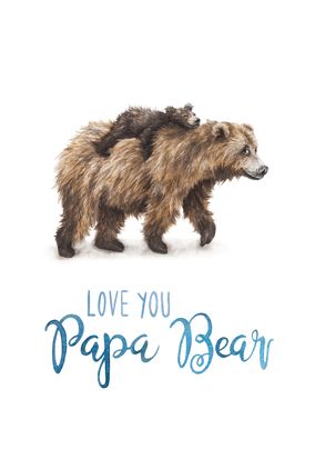 Cub And Papa Bear Father's Day Card