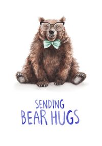 Sending Bear Hugs Thinking of You Card
