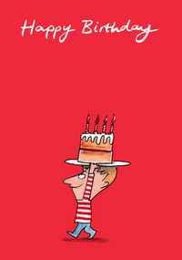 Happy Birthday Boy Cake Card