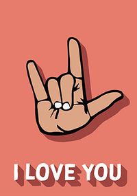 Tap to view I Love You Sign Language Anniversary Card