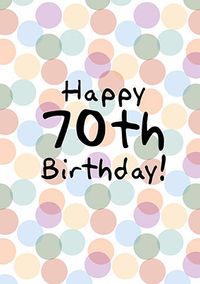 Tap to view Happy 70th Birthday Polka Dot Card