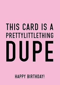Shop Dupe Spoof Birthday Card