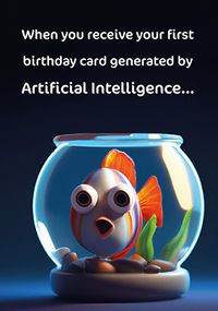 Fish Bowl Birthday Card
