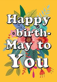 Tap to view Happy Birth-May to You Birthday Card