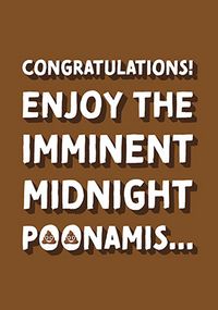Midnight Poonamis Congratulations Card