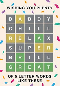 Tap to view 5 Letter Words Father's Day Card