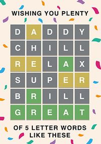 Tap to view 5 Letter Words Father's Day Card