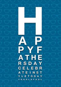 Tap to view Eye Test Spoof Father's Day Card