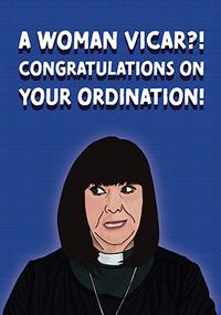 Tap to view A Woman Vicar?! Ordination Card