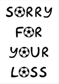 Footballs Loss World Cup Card