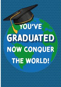 Conquer The World Graduation Card