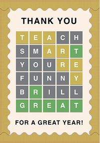 Tap to view Thank You For A Great Year Teacher Card