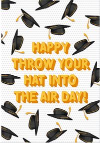 Tap to view Throw your Hat Up Graduation Card
