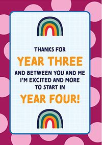 Tap to view Thank You For Year Three Teacher Card