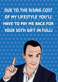 Martin Lewis 30TH Birthday Card