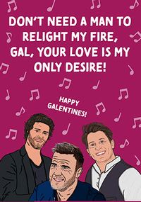 Don't Need a Man Galentine's Card