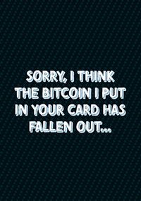 Tap to view Sorry Bitcoin Christmas Card