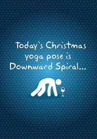 Tap to view Downward Spiral Christmas Yoga Pose Card