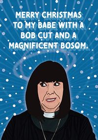 Spoof Vicar Christmas Card