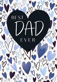 Tap to view Cancer Research The Best Dad Ever Hearts Father's Day Card