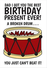 Broken Drum Birthday Card