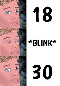 Blink 30th Birthday Card