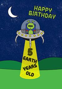 Tap to view 5 Earth Years Birthday Card