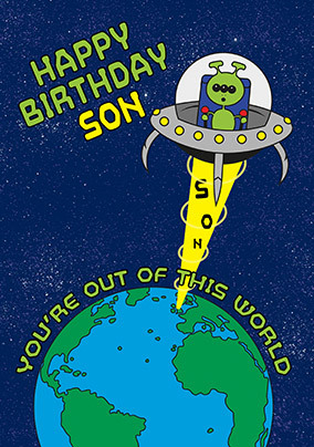 Out of This World Son Birthday Card