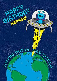 Nephew Out of this World Birthday Card