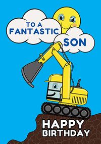 Tap to view Fantastic Son Digger Birthday Card