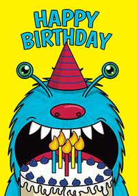 Monster Cake Birthday Card