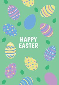 Tap to view Painted Eggs Grass Easter Card