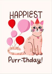 Happy Purr-thday Birthday Card