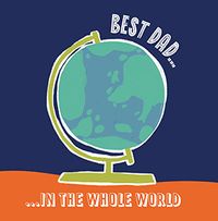 Globe Best Dad Father's Day Card