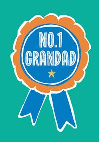 No 1 Grandad Rosette Father's Day Card