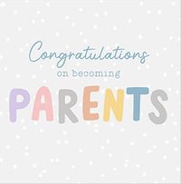 Tap to view Congrats On Being Parents Typography Card