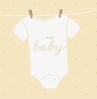 Tap to view Vest New Baby Yellow Card