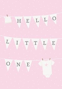 Tap to view Dotty Washing Line Pink Card