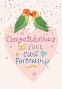 Tap to view Civil Partnership Card - Lovebirds  Card