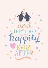 Penguins Happily Ever After  Wedding Card