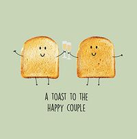 Toast Happy Couple  Wedding Card