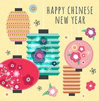 Chinese Lanterns New Year Card