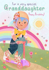 Dolly Daydream - Granddaughter Scooter Birthday Card