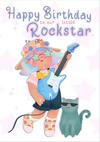 Dolly Daydream - Happy Birthday Little Rockstar Card