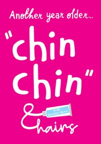 Chin Chin Hair Birthday Card