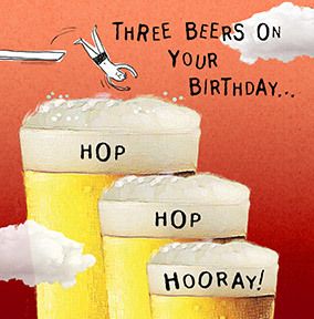 Hop Hop Hooray Birthday Card