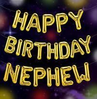 Tap to view Birthday Balloons Nephew Card