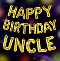Birthday Balloons Uncle Card
