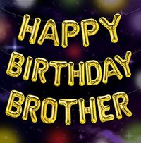 Birthday Balloons Brother Card