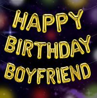 Birthday Balloons Boyfriend Card